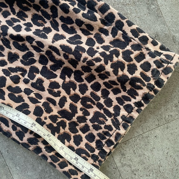 Reformation Cary high rise slouchy Leopard Print Straight-Leg Jeans size 28 - Picture 11 of 11